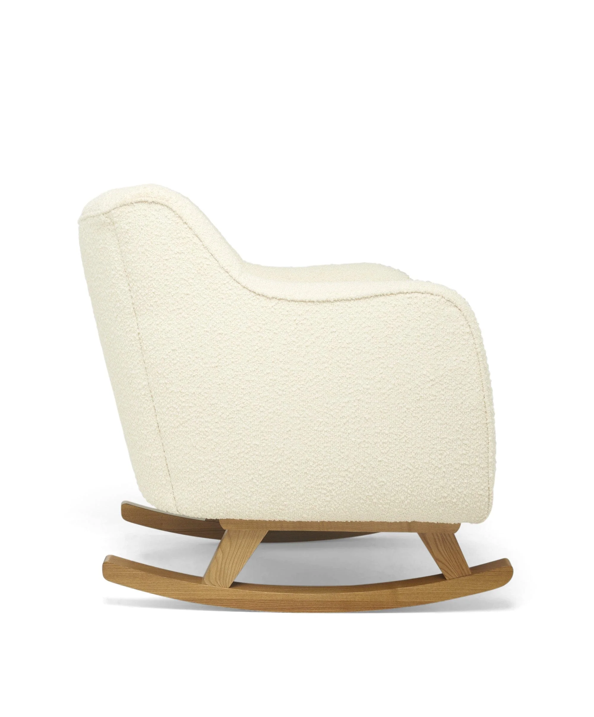 Hilston Nursing Chair & Footsool Set - Oyster Chenille Boucle - Image 4