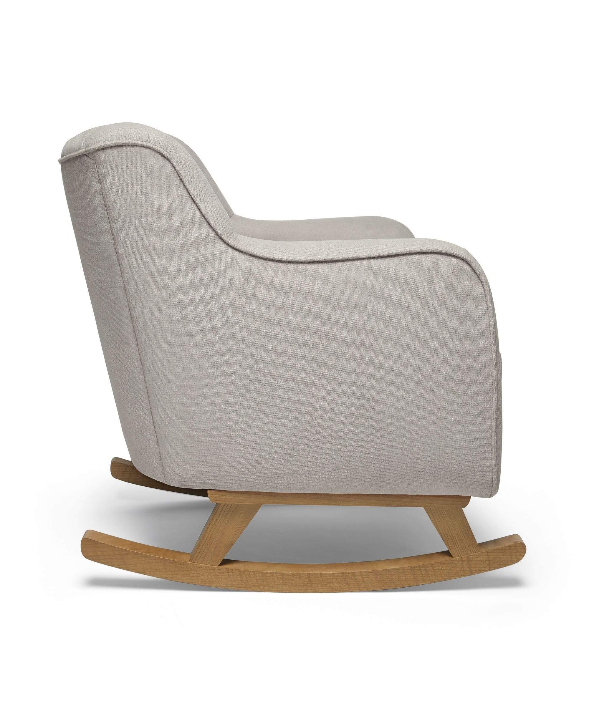 Hilston Nursing Chair & Footsool Set - Silver Woven - Image 5