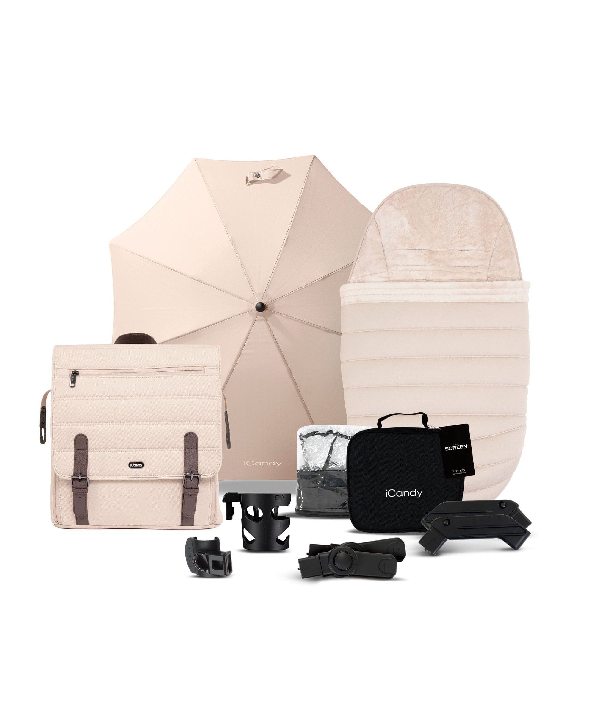 iCandy Peach 7 Complete Pushchair Bundle with Cybex Cloud T Car Seat - Biscotti - Image 8