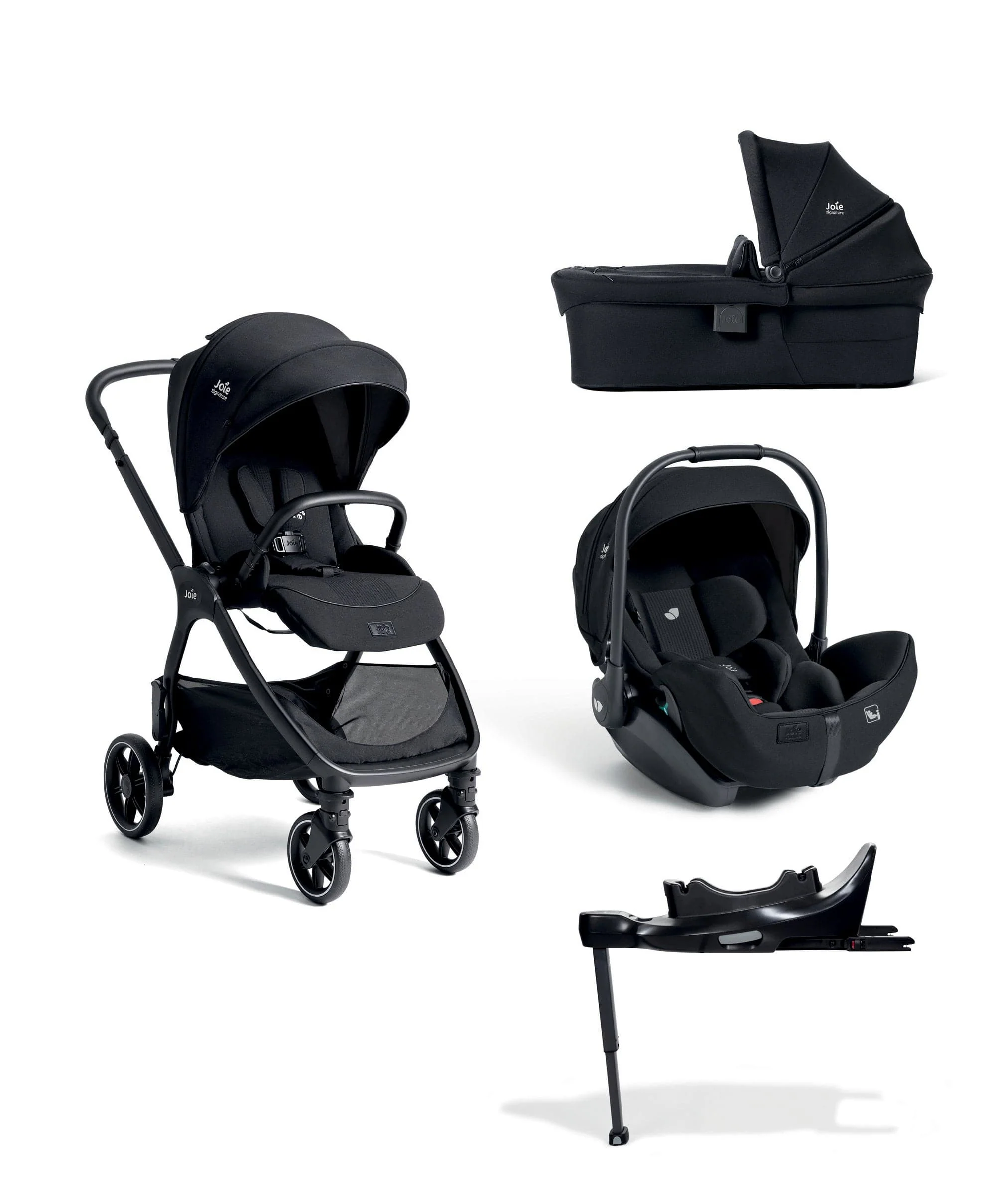 Joie Signature Valora Pushchair  Bundle With Joie I-Level Pro Signature Car Seat & Base (4 Pieces) -  Eclipse