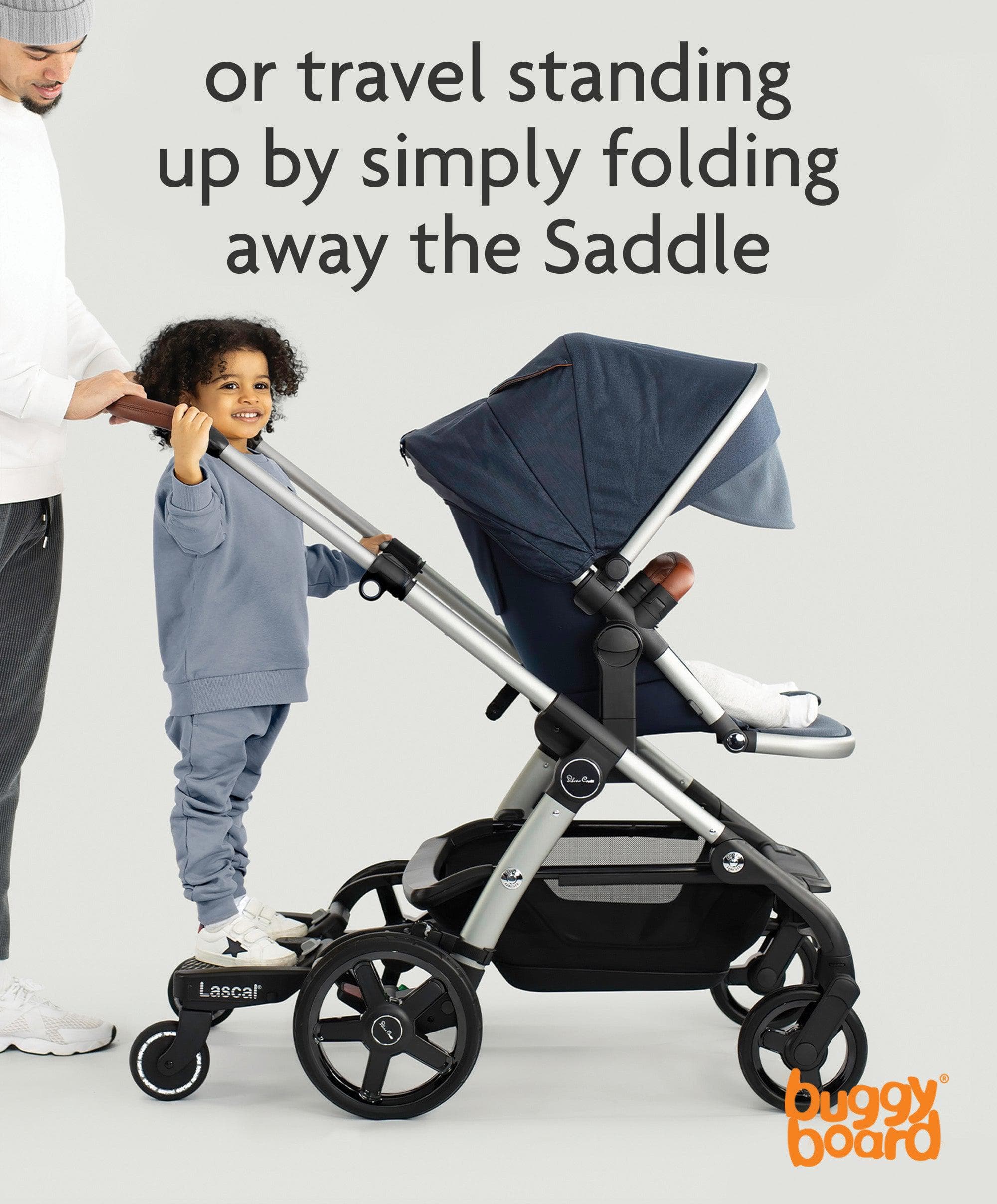 Lascal Black Maxi BuggyBoard® Plus Grey Saddle - Image 4