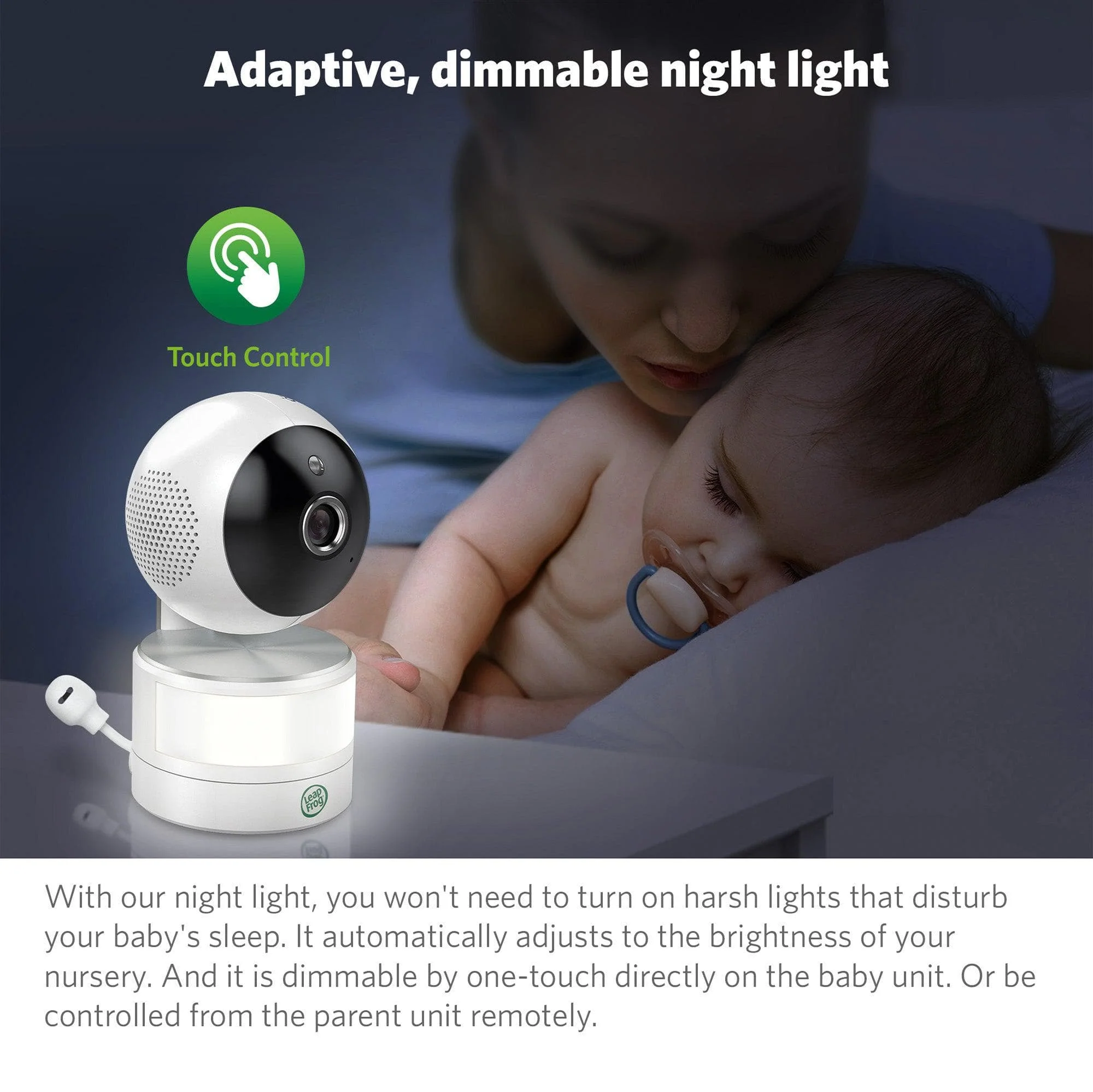 LeapFrog LF920HD 7' Video Baby Monitor with Colour Night Vision - White - Image 8