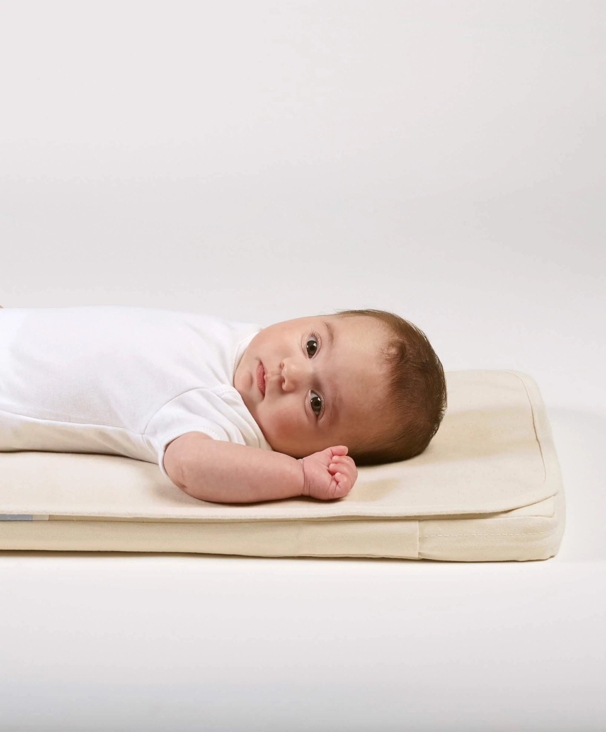 The Little Green Sheep Organic Moses Basket / Pram Mattress Protector in Natural White - Image 3
