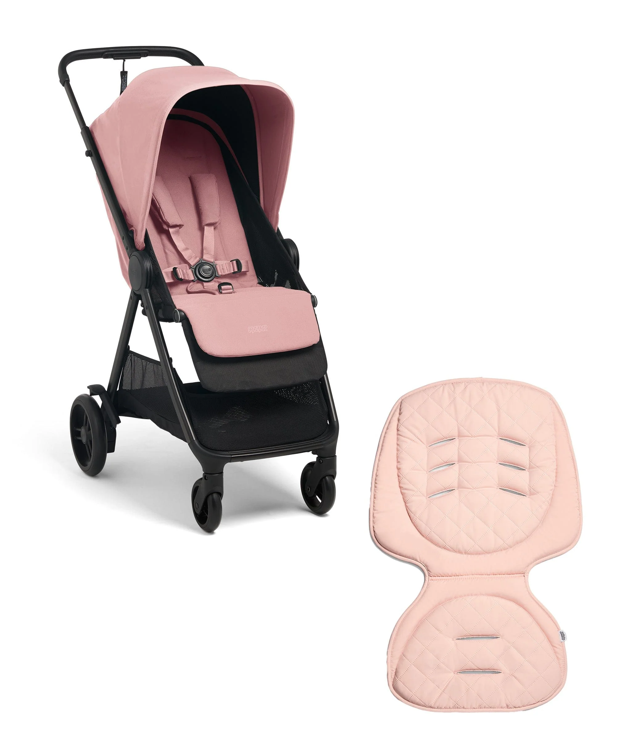 Libro Stroller Bundle with Quilted Memory Foam Liner (2 Piece)– Peony
