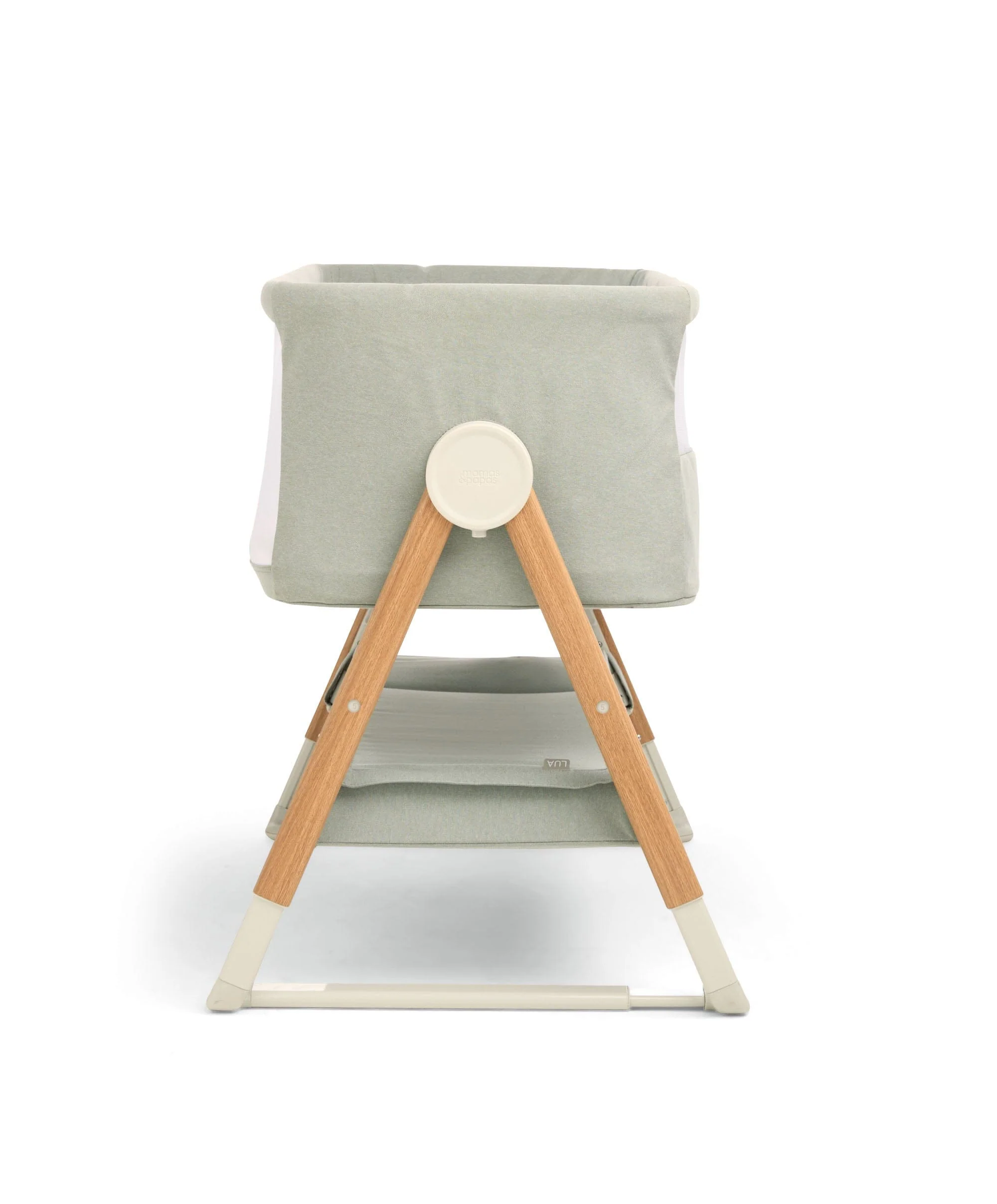 Lua Bedside Crib and Sheet Bundle - Sage/White - Image 6