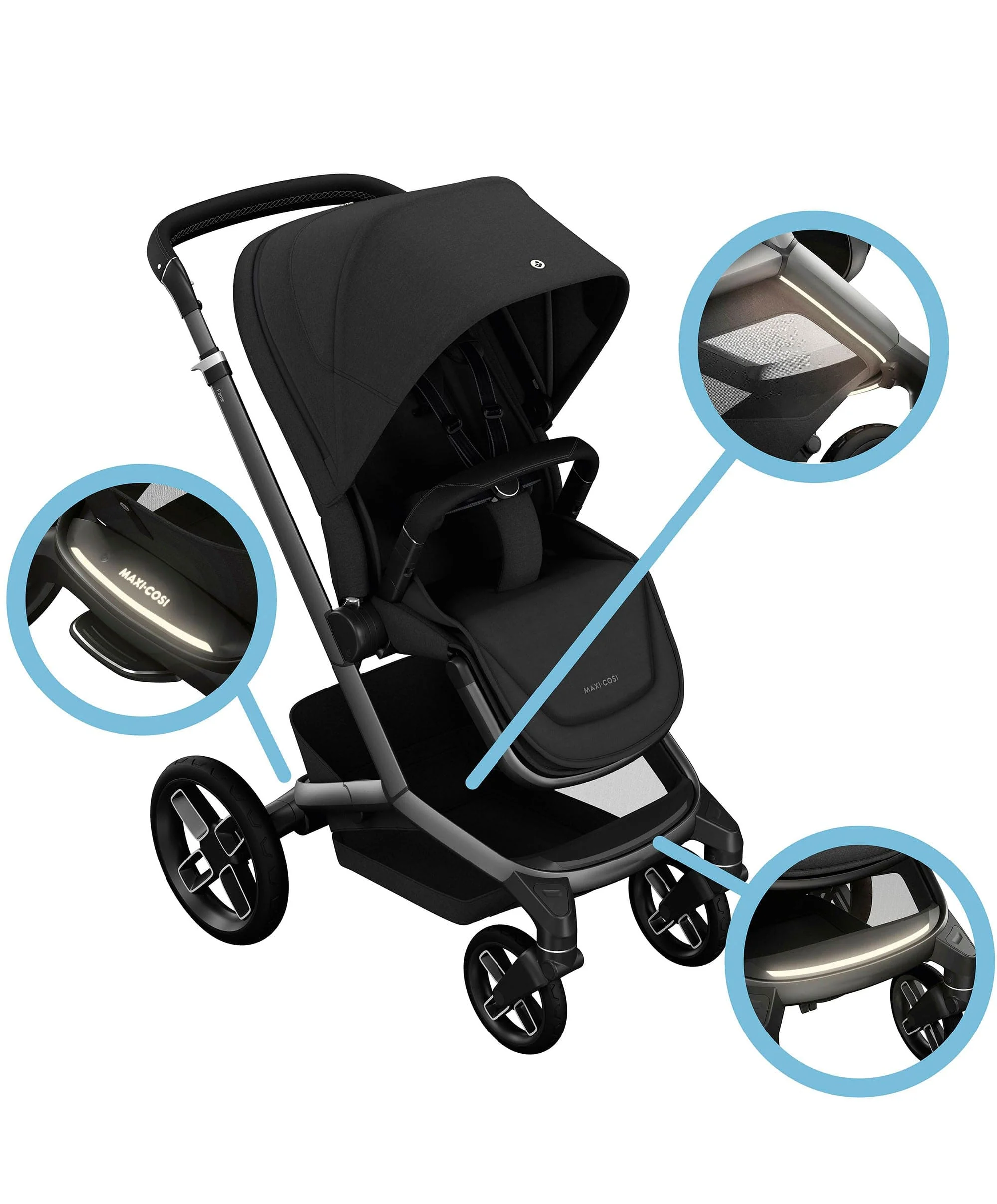 Maxi-Cosi Fame Pushchair – Twillic Black - Image 11