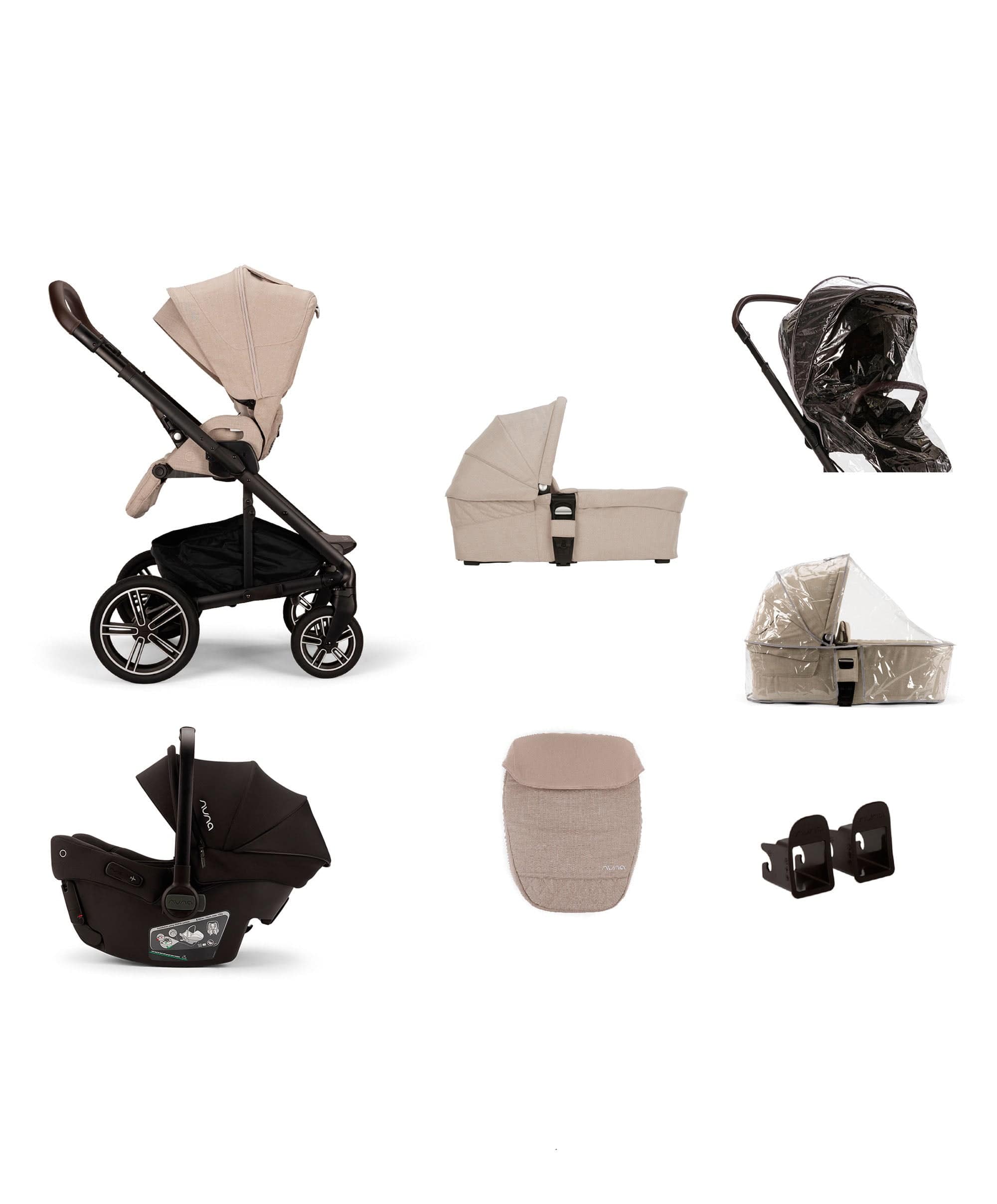 Nuna MIXX Next Urbn Pushchair Bundle with PIPA Urbn Car Seat – Biscotti
