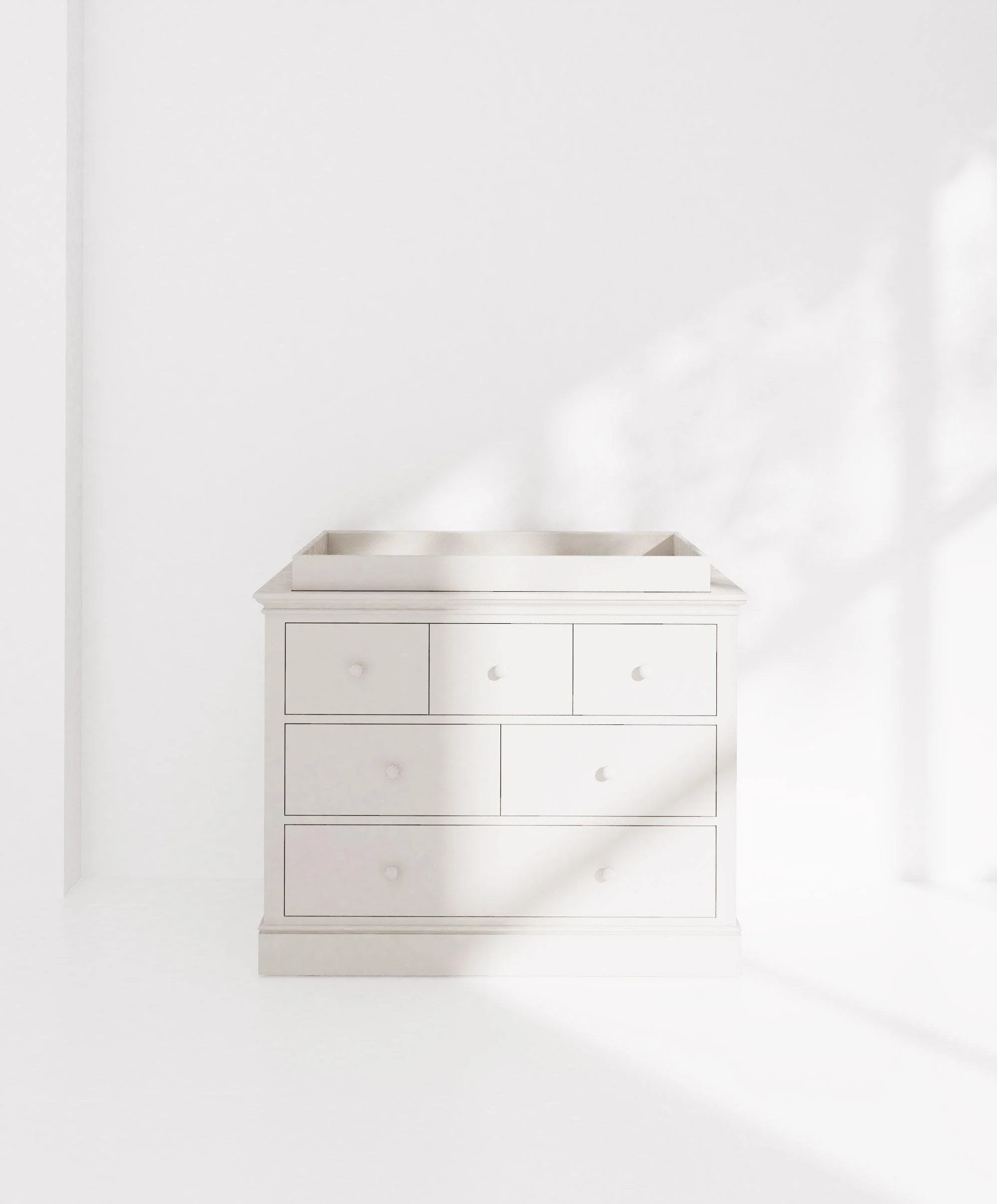 Oxford 3 Drawer Dresser & Baby Changing Unit - White - Image 4