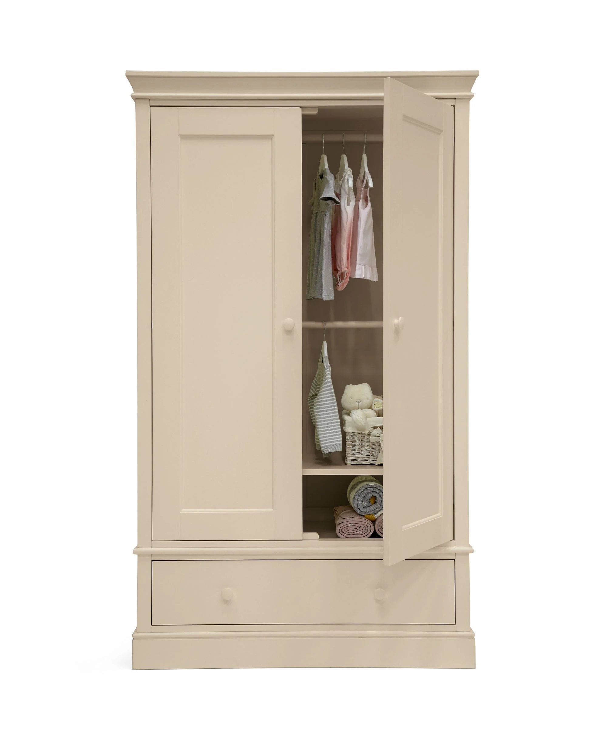 Oxford 3 Piece Cotbed Range with Dresser Changer & Wardrobe - Cashmere - Image 11