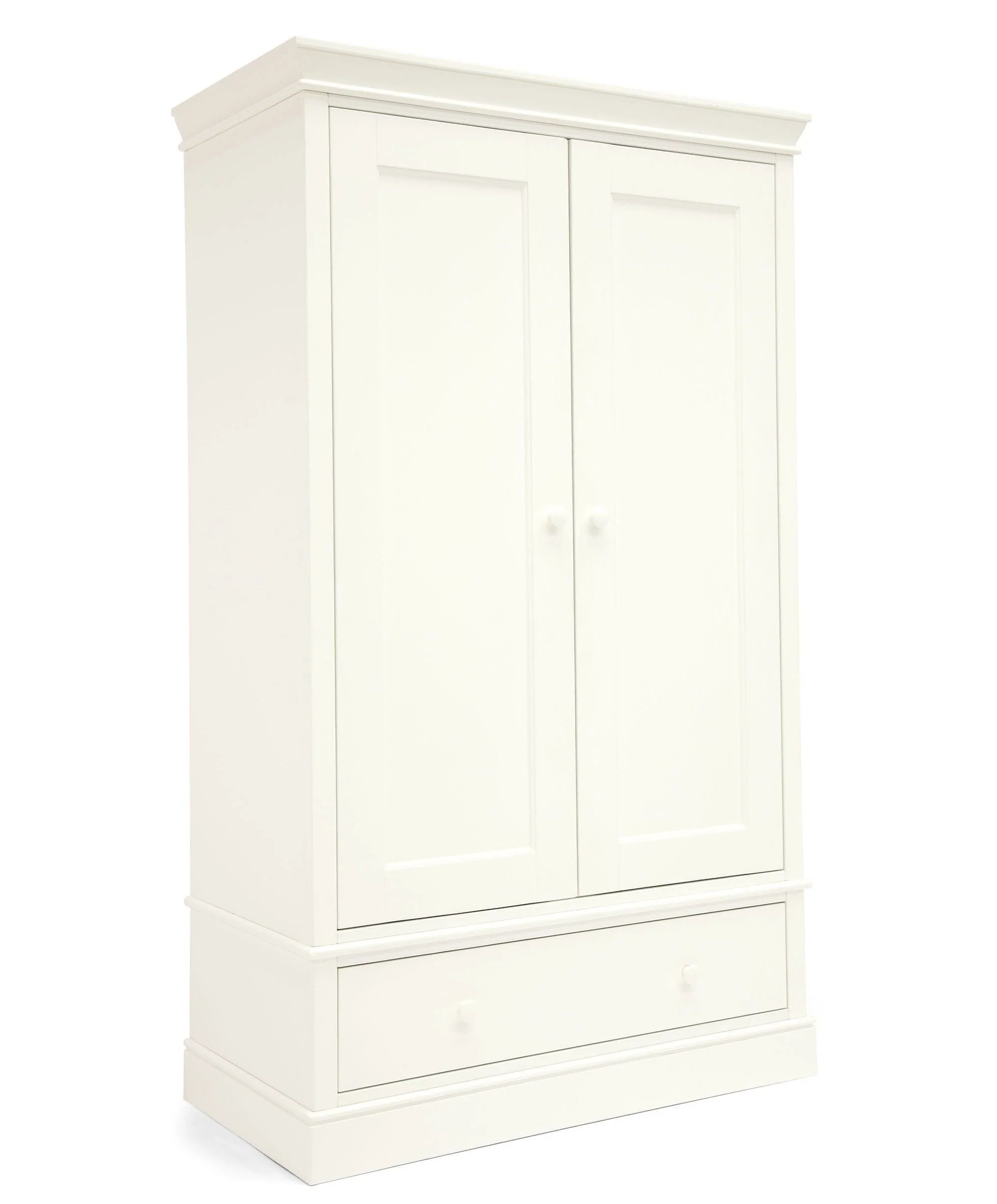 Oxford Nursery Wardrobe with Storage Drawer - White - Image 7