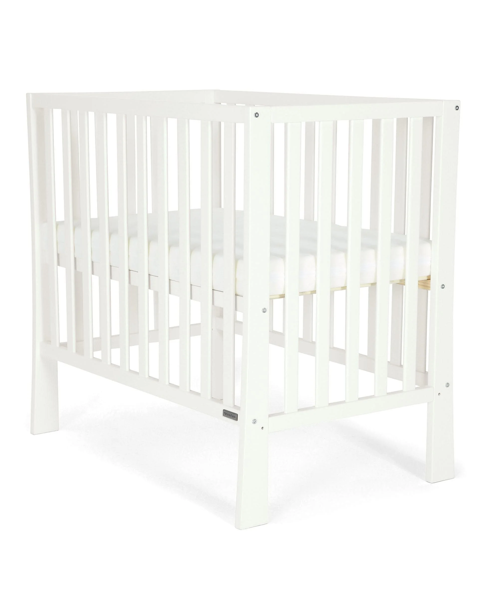 Petite Cot Bundle with Essential Pocket Spring Mattress - Pure White - Image 3