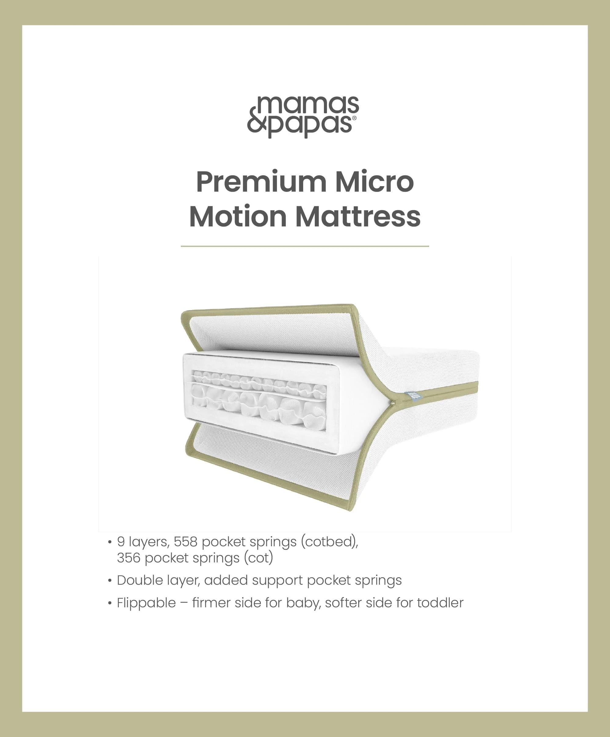 Premium Micro Motion Small Cotbed and Cot Mattress - Image 5