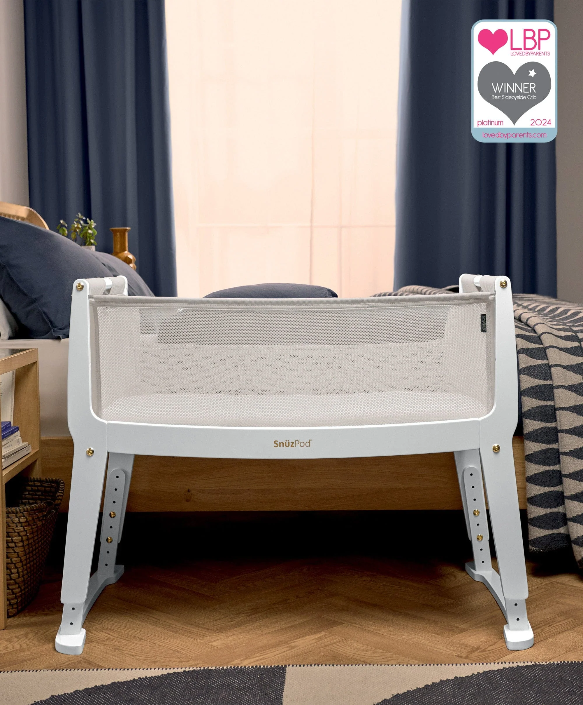 SnuzPod Studio Bedside Crib - Paris - Image 2