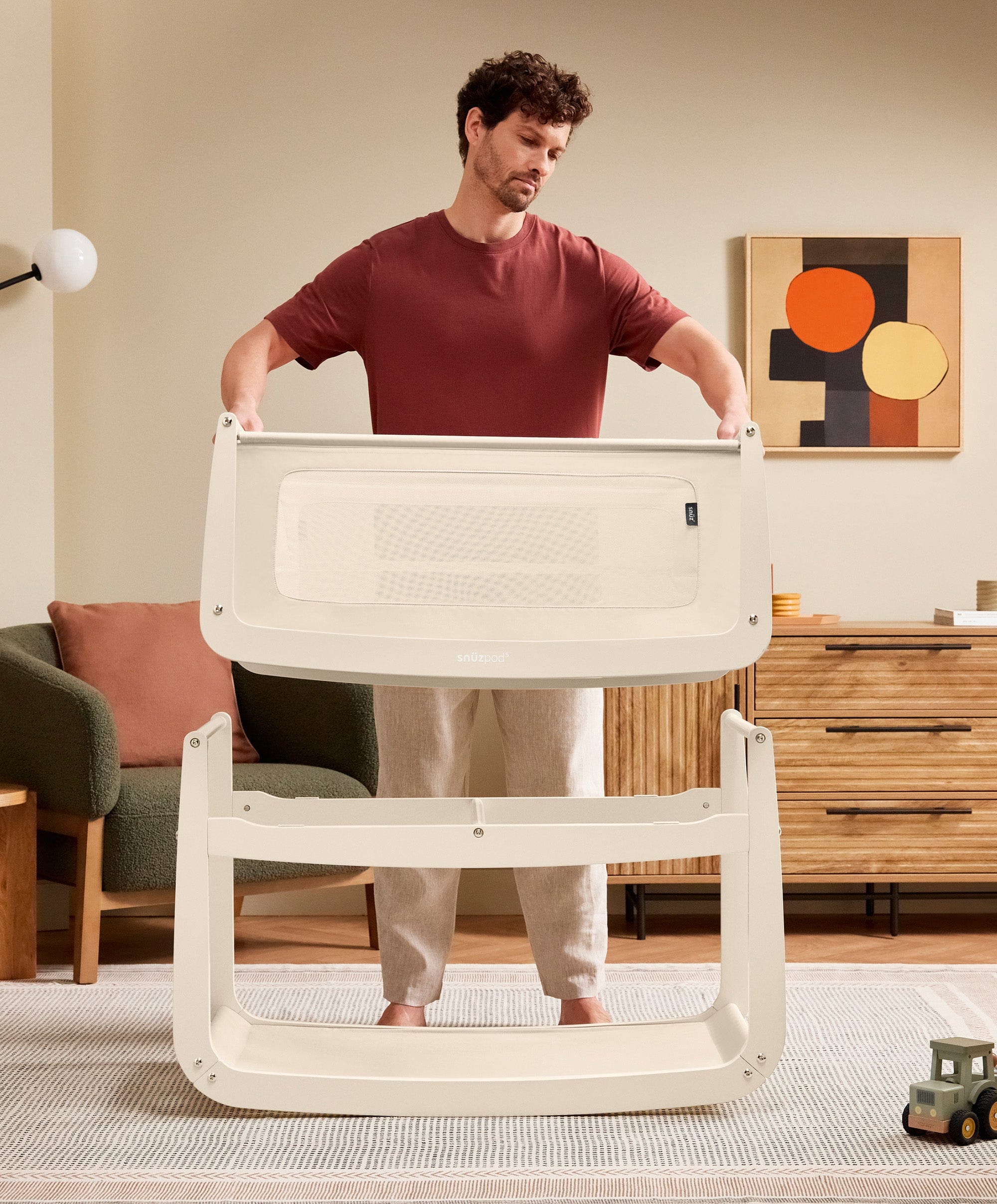 SnuzPod 5 Bedside Crib - Cashmere - Image 6