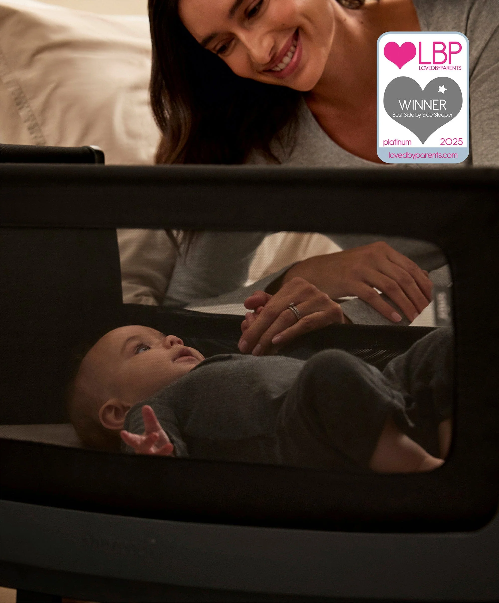 SnuzPod 5 Bedside Crib - Graphite - Image 2