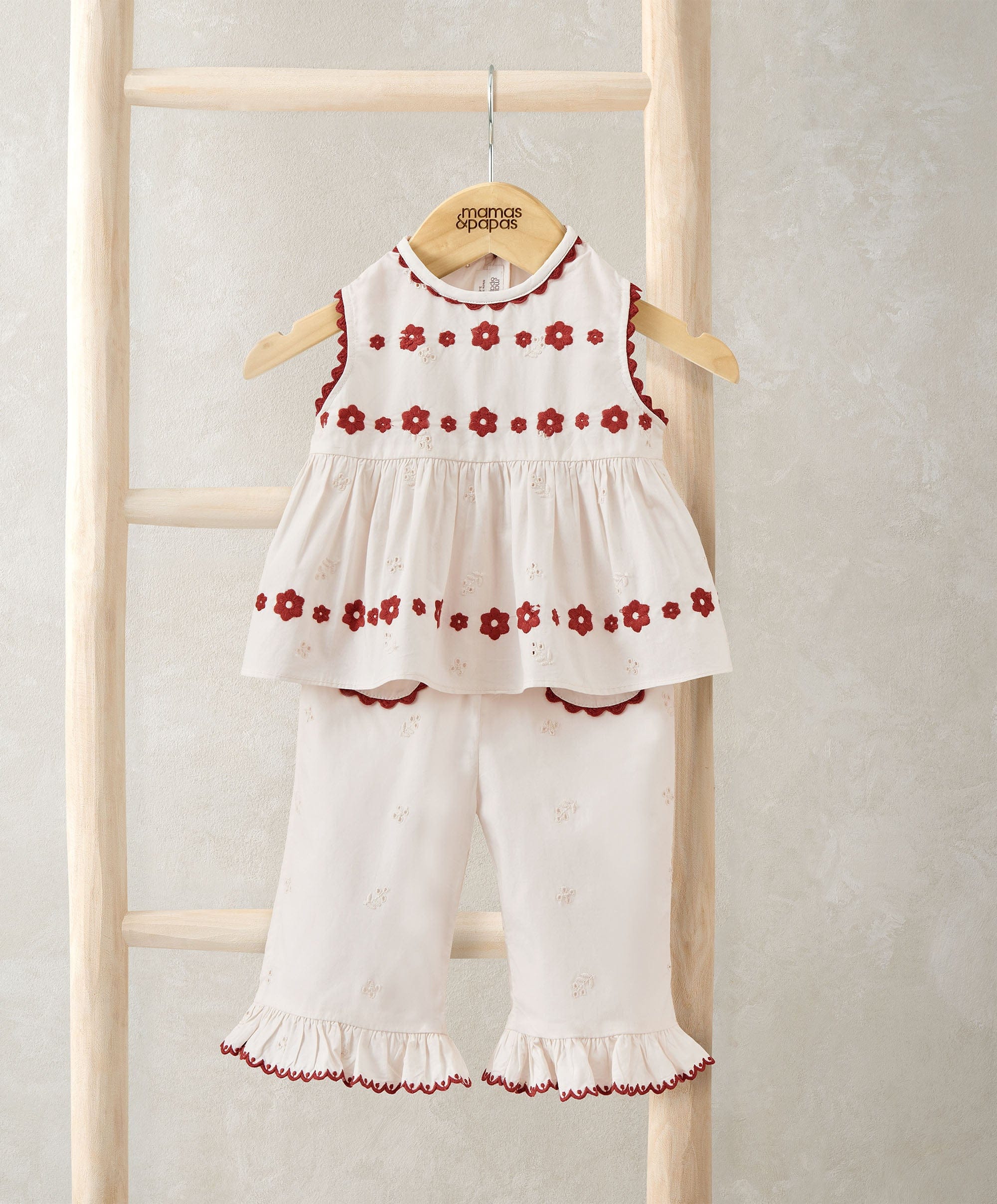 Embroidery Top & Trouser Set
