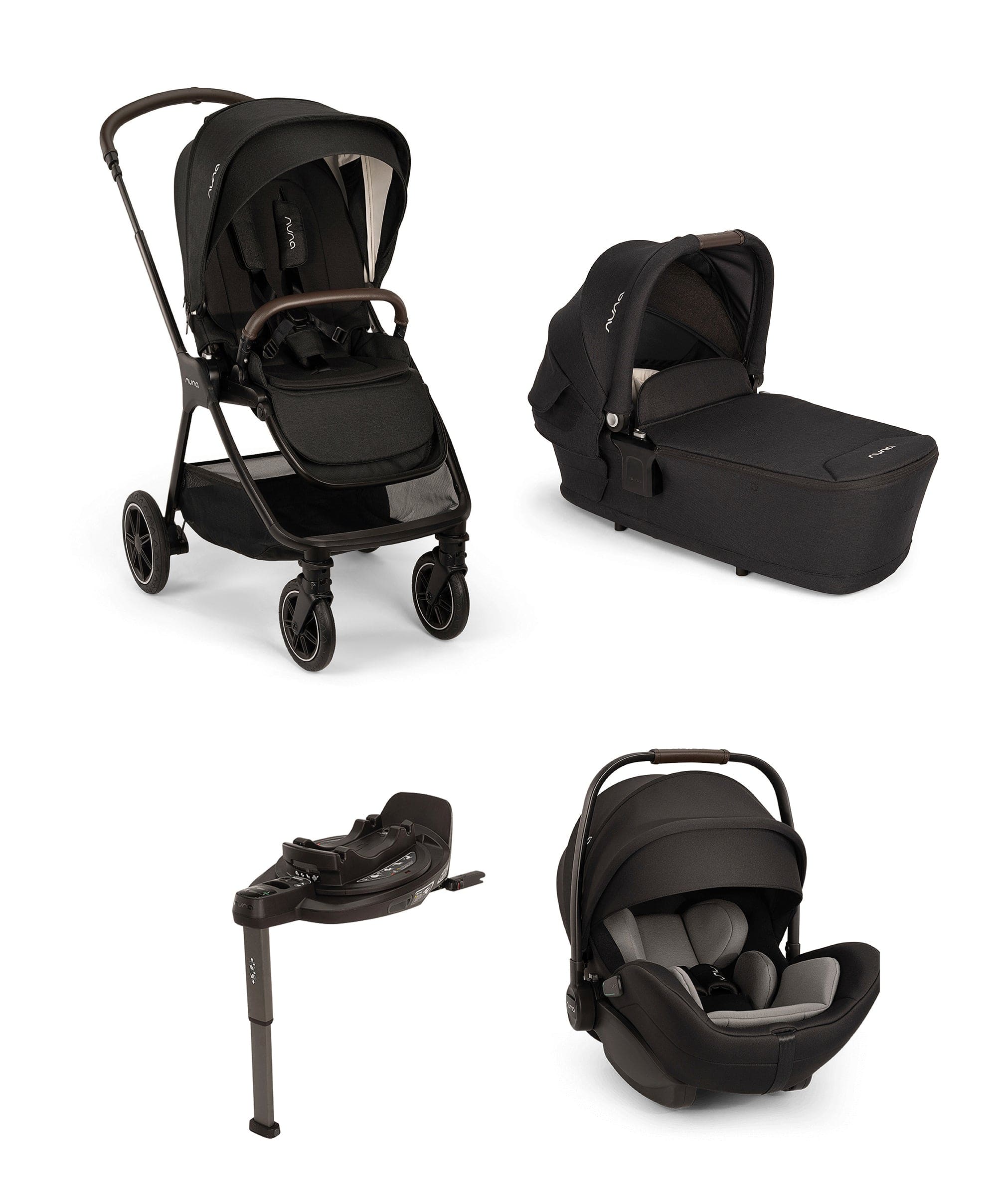Nuna TRIV Next Pushchair with Arra Flex Car Seat & Base – Caviar