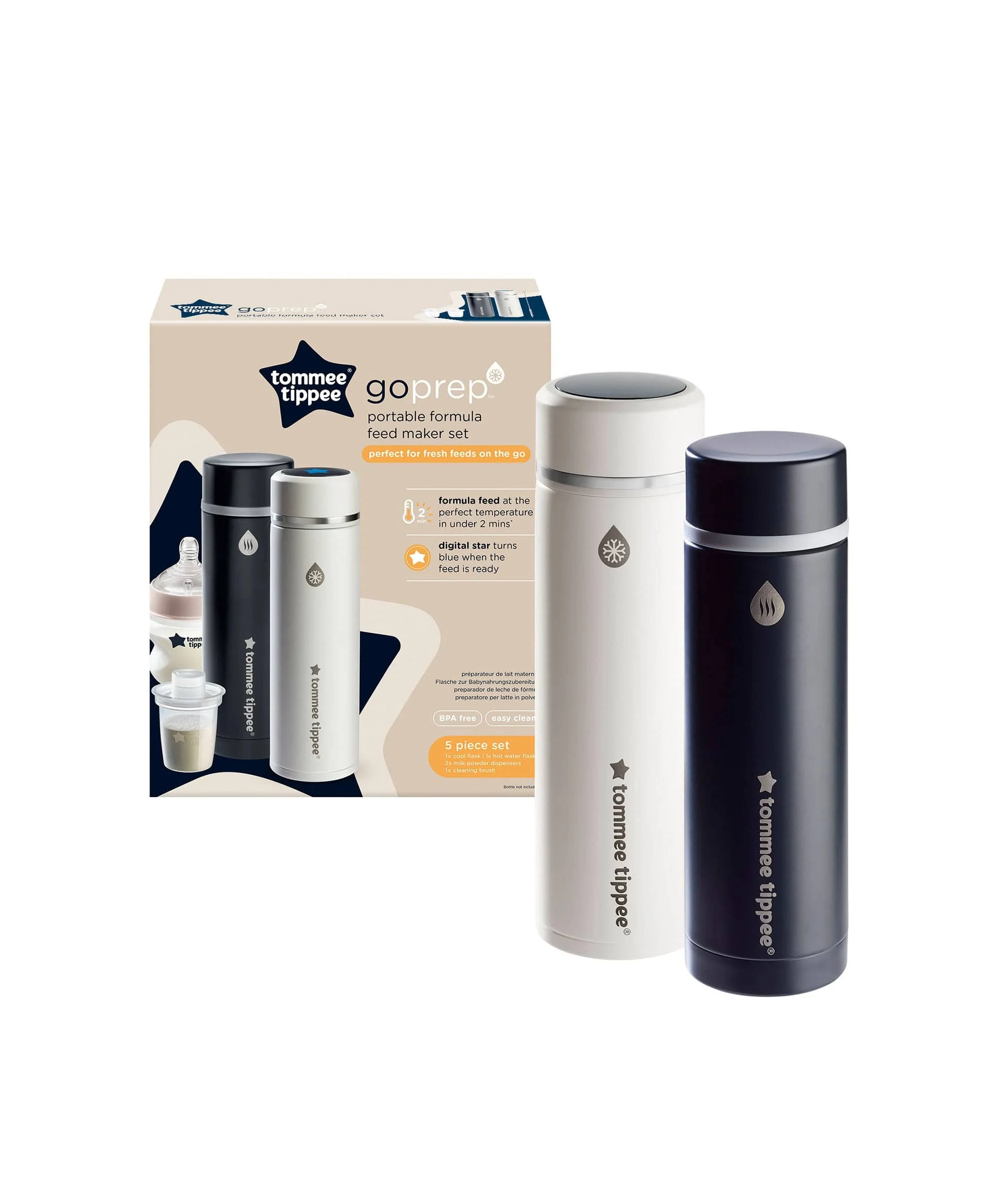 Tommee Tippee GoPrep Duo Formula Feed Maker - Black & White - Image 3