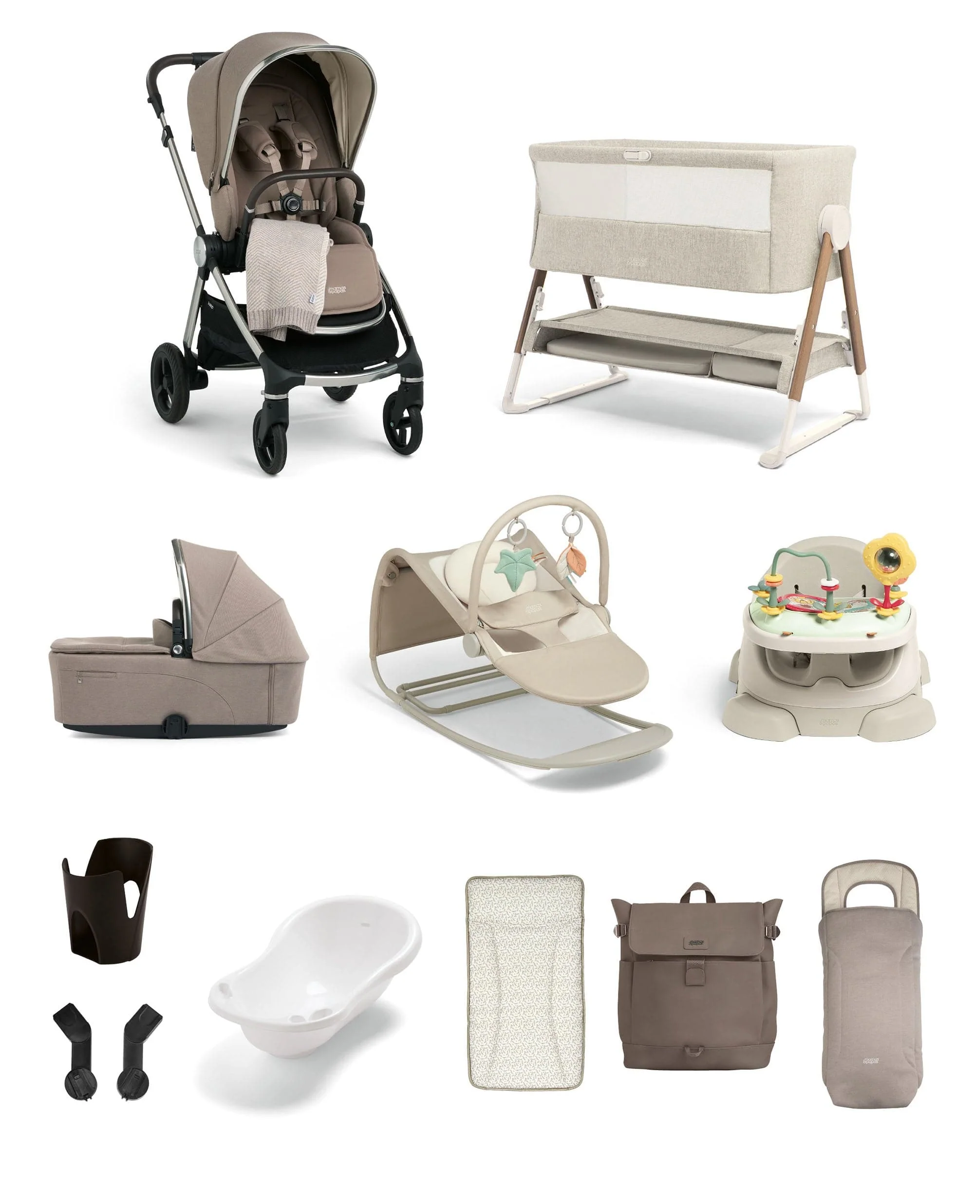 Vardo Pushchair Ultimate Newborn Bundle (12 Pieces) - Heritage
