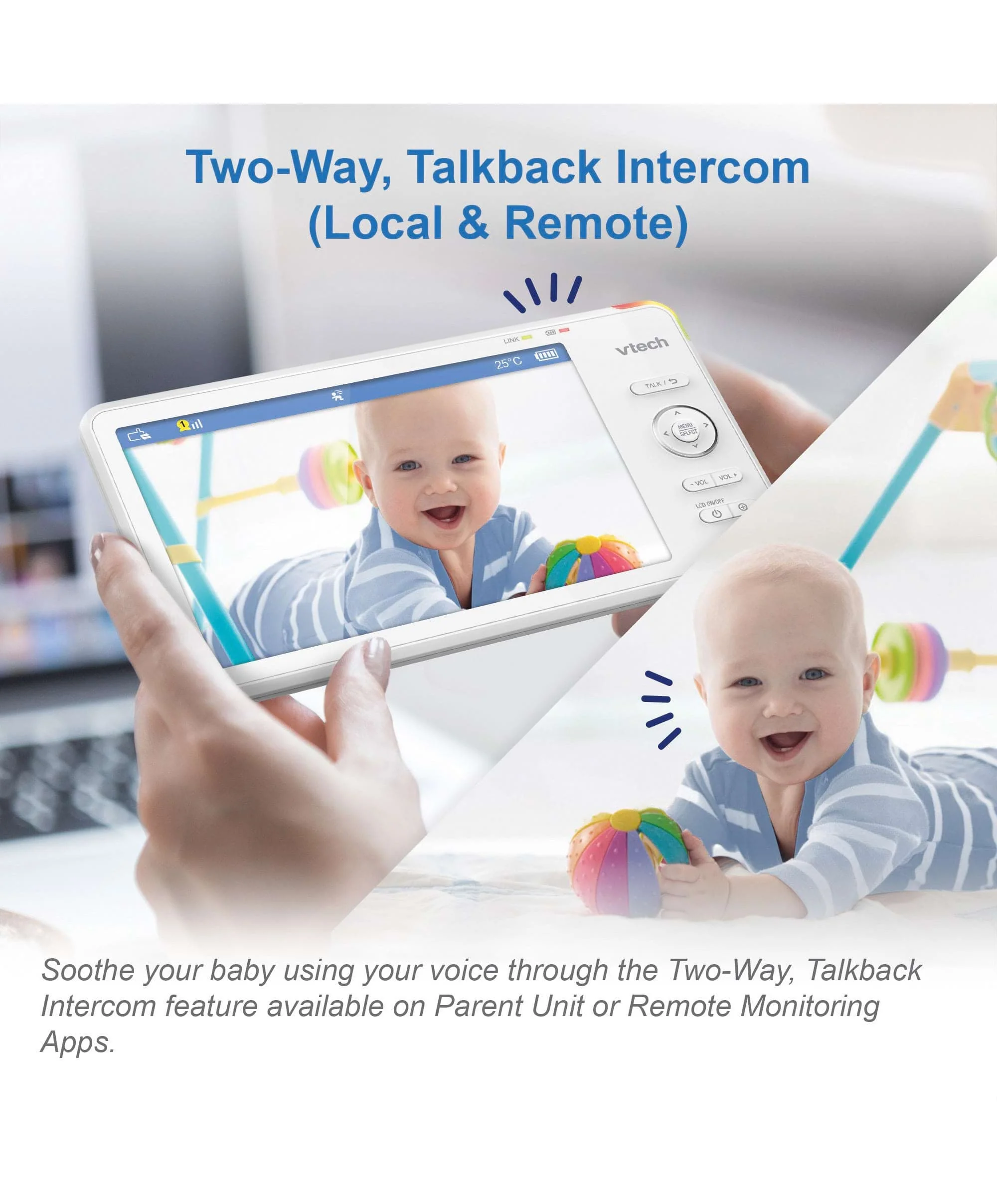 VTech RM7766HD 7 Smart Pan & Tilt Baby Monitor in White - Image 22