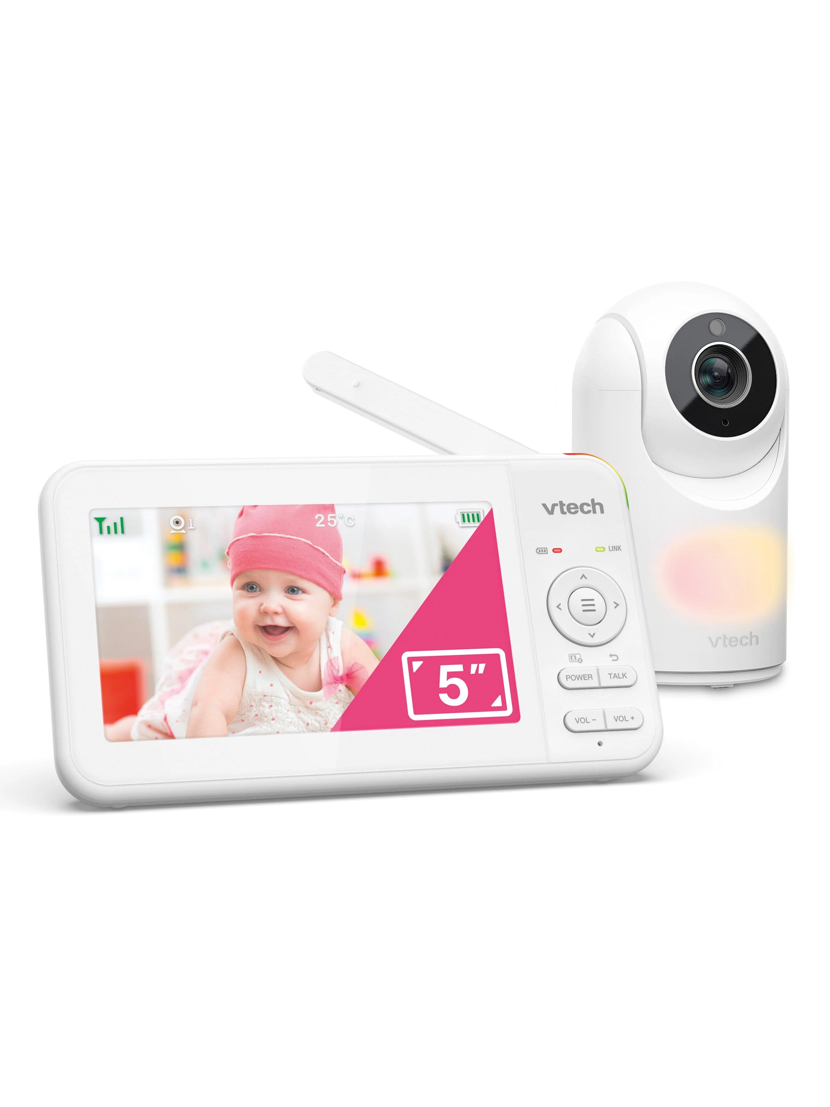 VTech VM5467 5" Pan & Tilt Video Monitor with Night Light