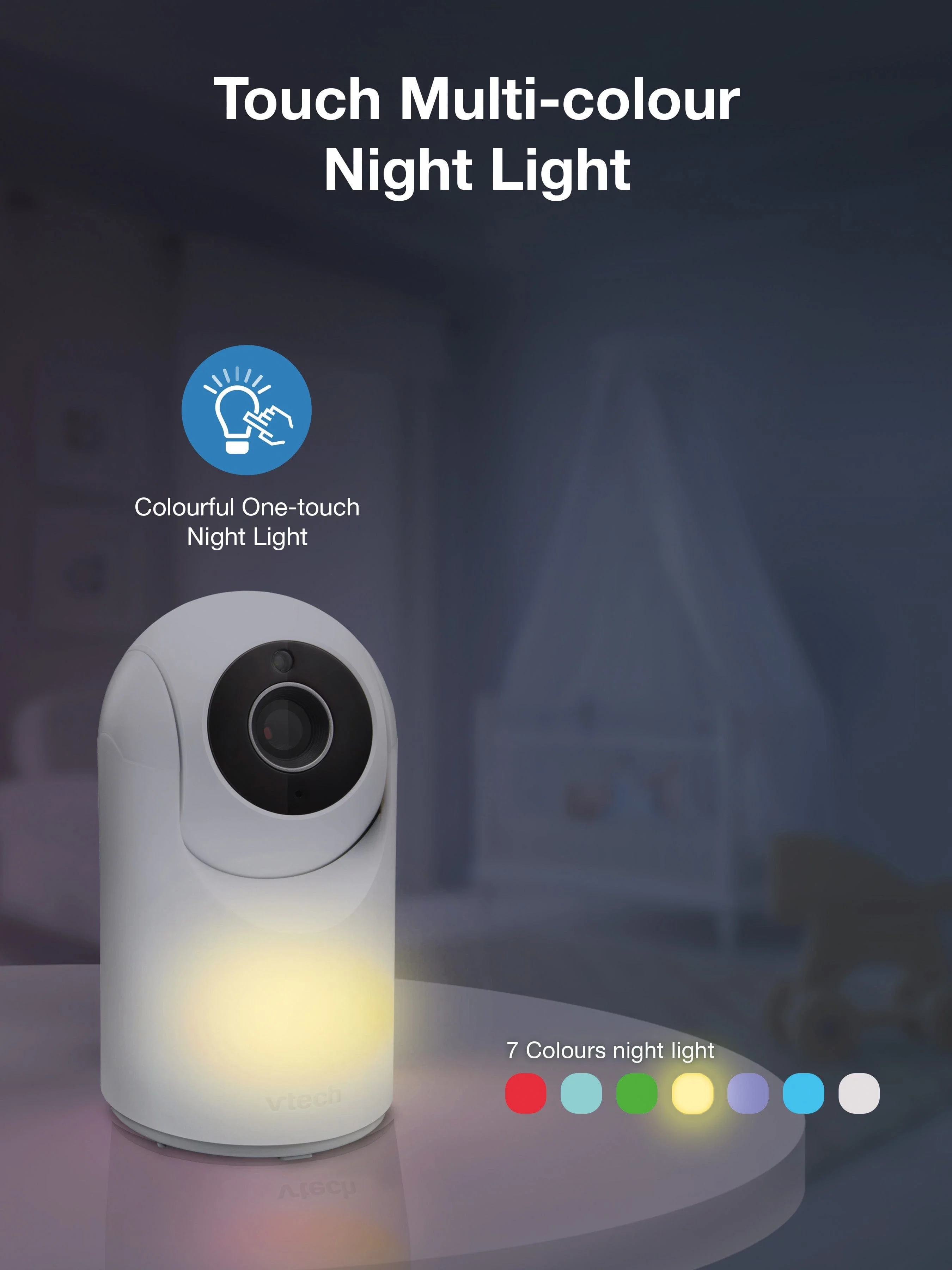 VTech VM5467 5" Pan & Tilt Video Monitor with Night Light - Image 4