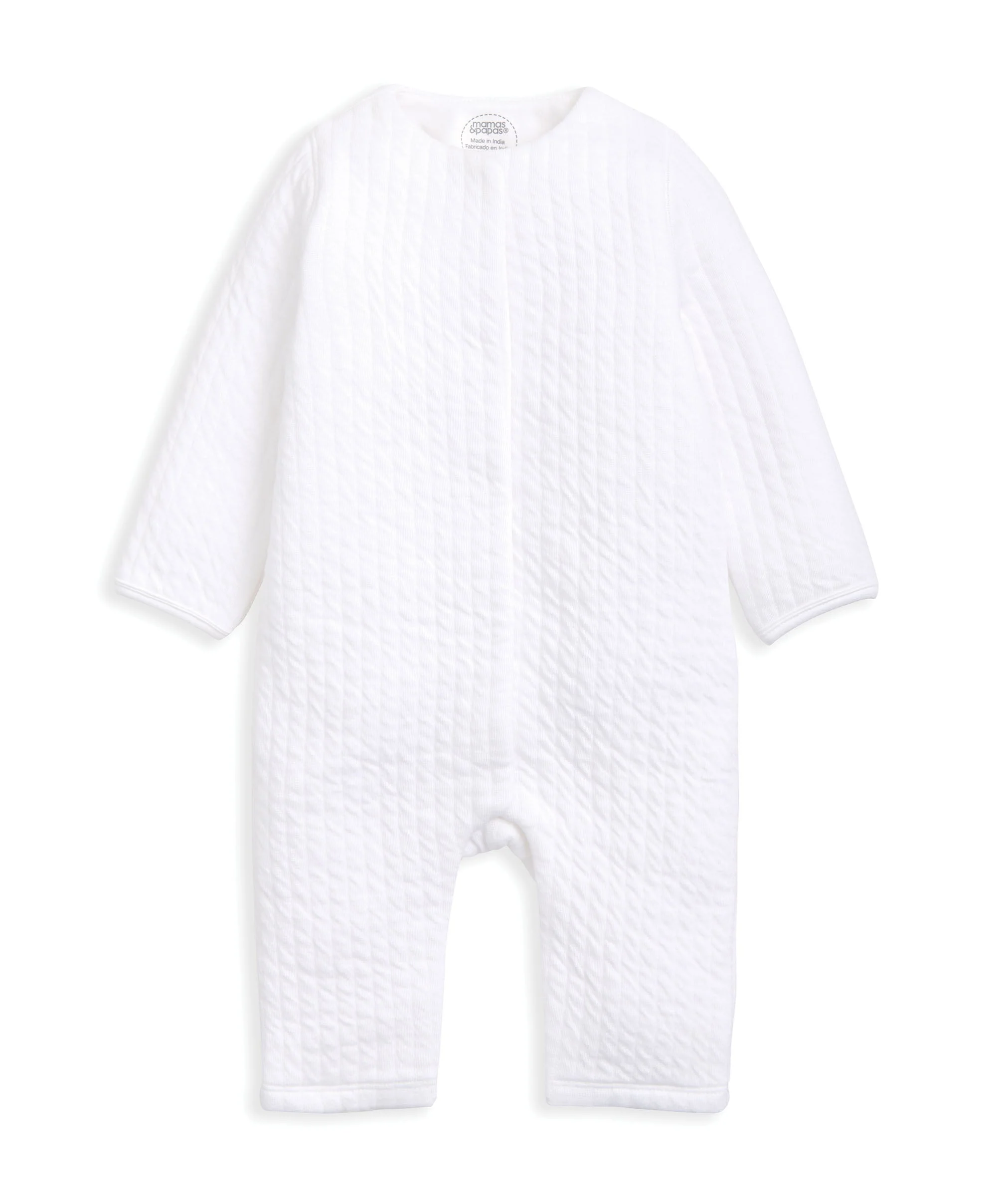 Quilted Romper - White - Image 2